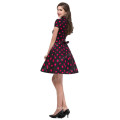 Grace Karin Vestido retro CL6089-7 # de las mujeres cortas de la manga del algodón caliente de la venta Vestido retro CL6089-7 #